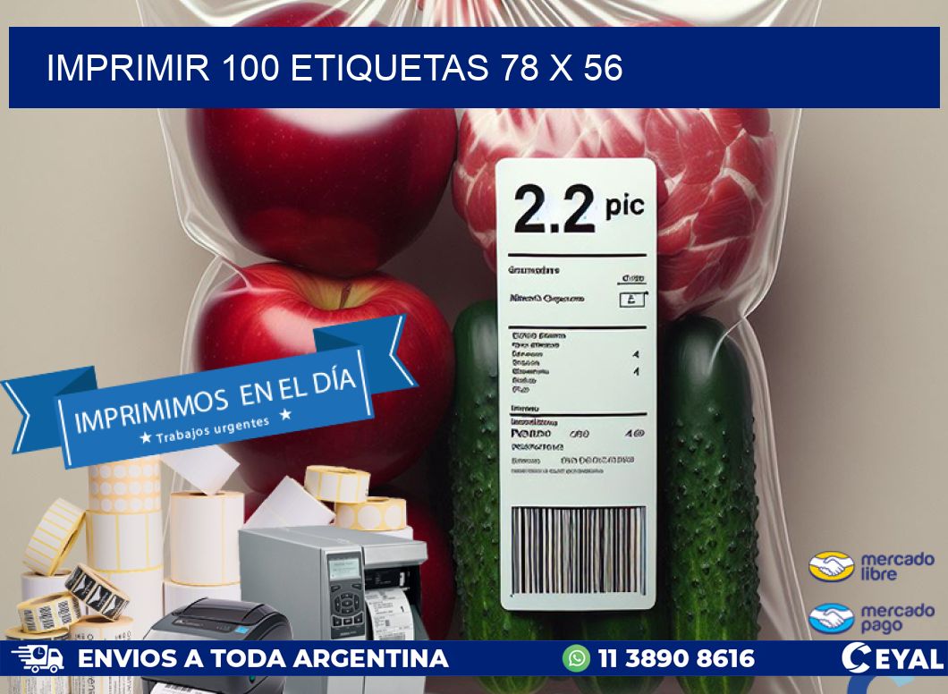 IMPRIMIR 100 ETIQUETAS 78 x 56