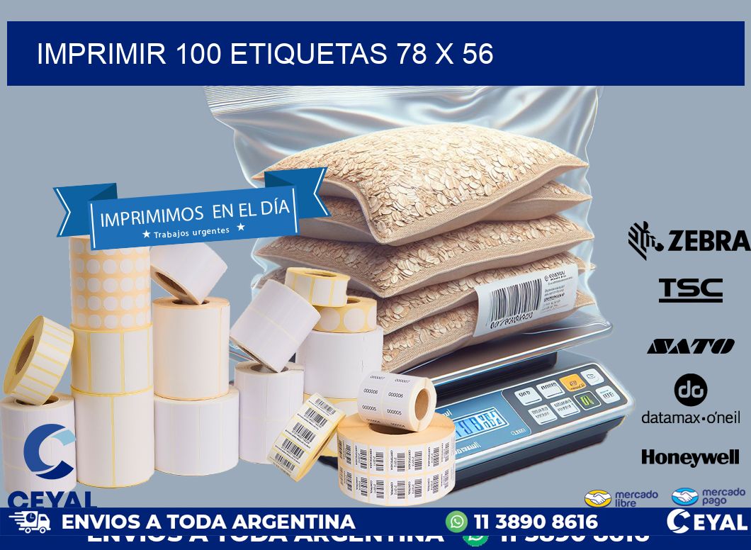 IMPRIMIR 100 ETIQUETAS 78 x 56