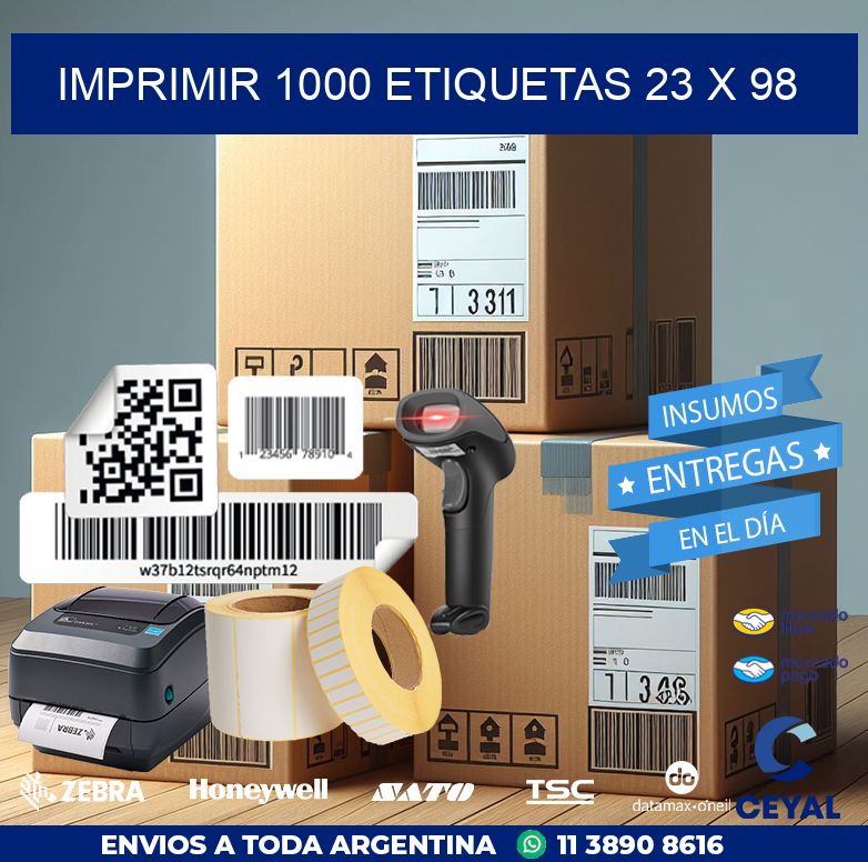 IMPRIMIR 1000 ETIQUETAS 23 x 98