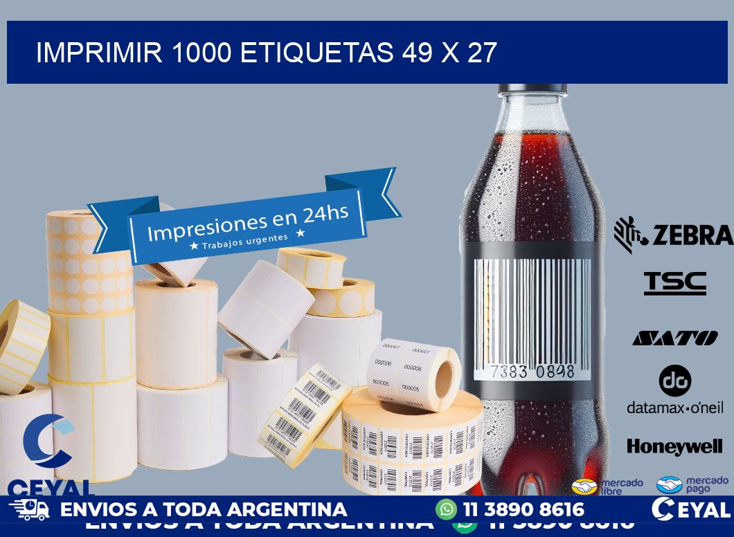 IMPRIMIR 1000 ETIQUETAS 49 x 27