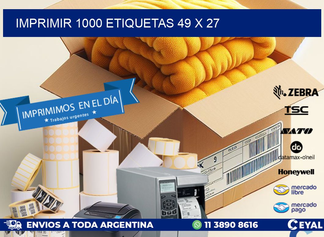 IMPRIMIR 1000 ETIQUETAS 49 x 27