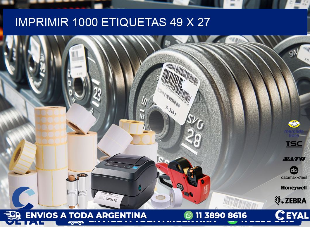 IMPRIMIR 1000 ETIQUETAS 49 x 27