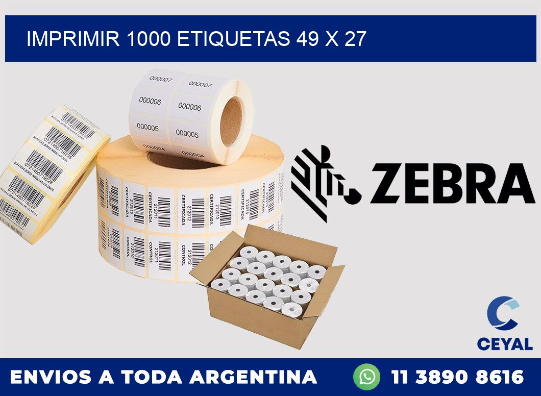 IMPRIMIR 1000 ETIQUETAS 49 x 27