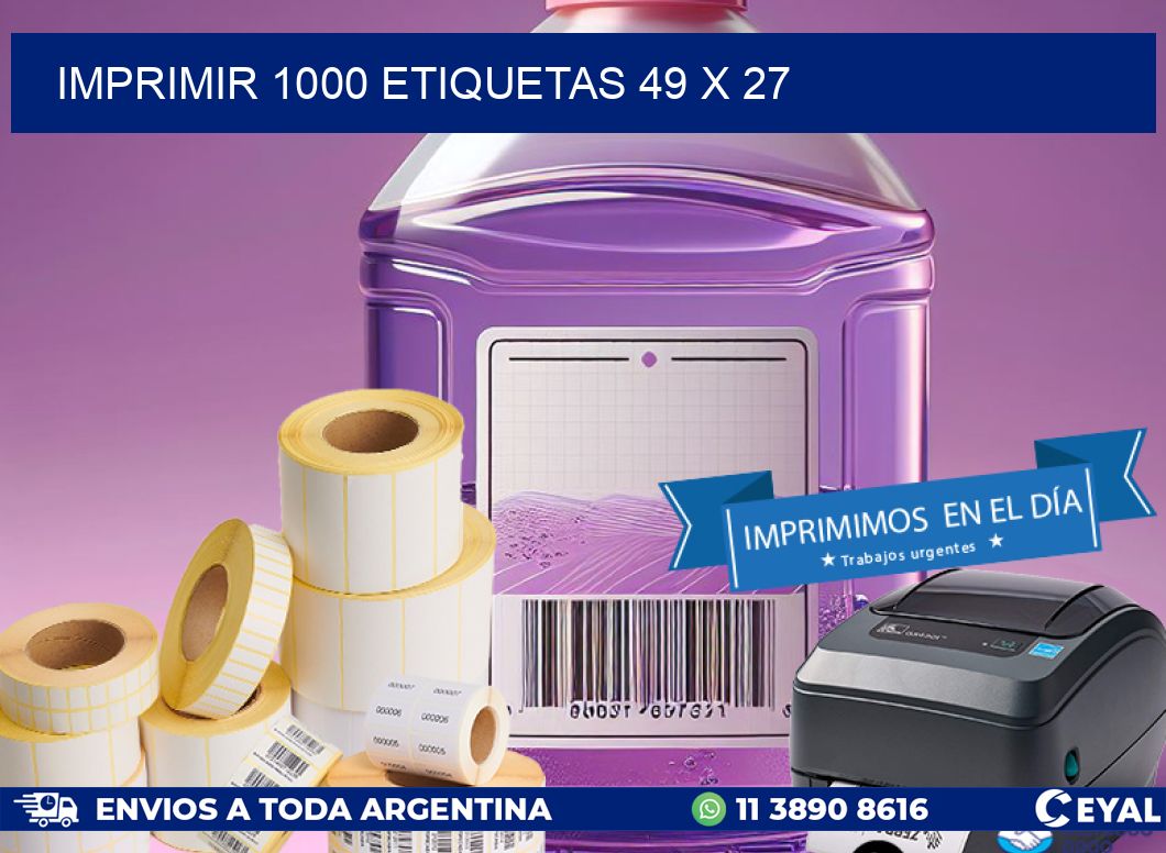 IMPRIMIR 1000 ETIQUETAS 49 x 27