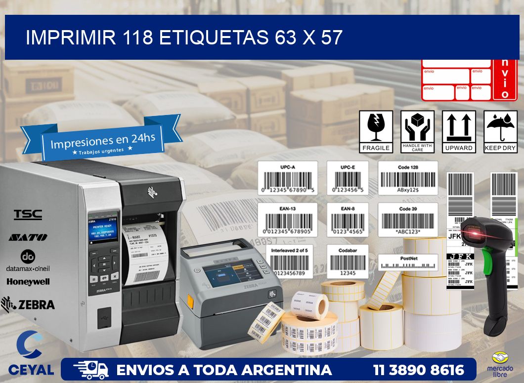 IMPRIMIR 118 ETIQUETAS 63 x 57