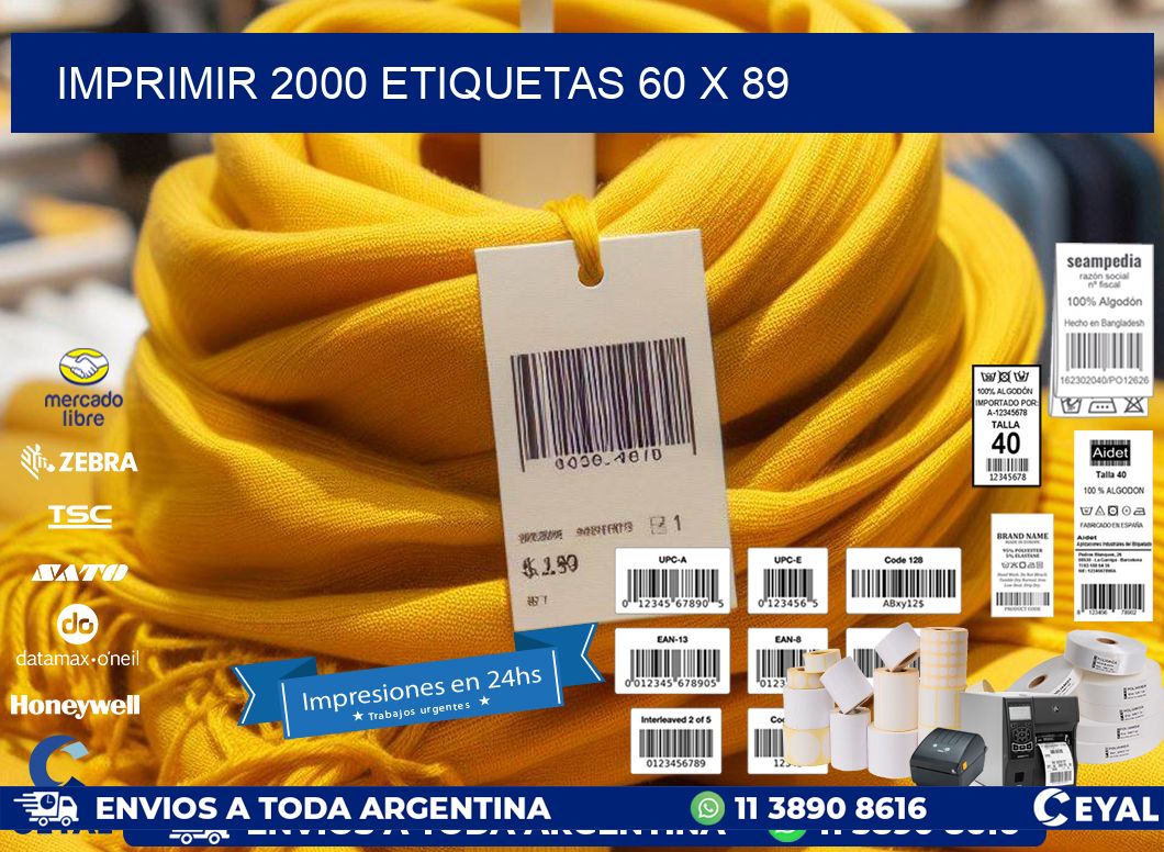 IMPRIMIR 2000 ETIQUETAS 60 x 89