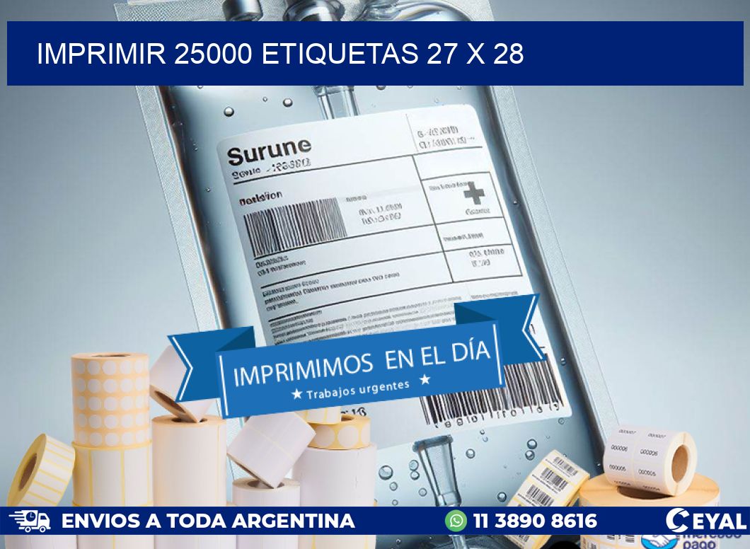IMPRIMIR 25000 ETIQUETAS 27 x 28