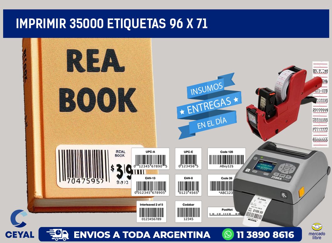 IMPRIMIR 35000 ETIQUETAS 96 x 71