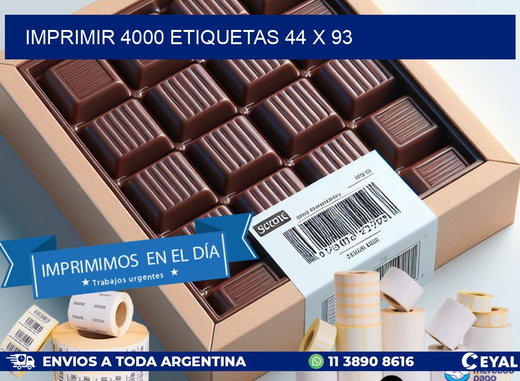 IMPRIMIR 4000 ETIQUETAS 44 x 93