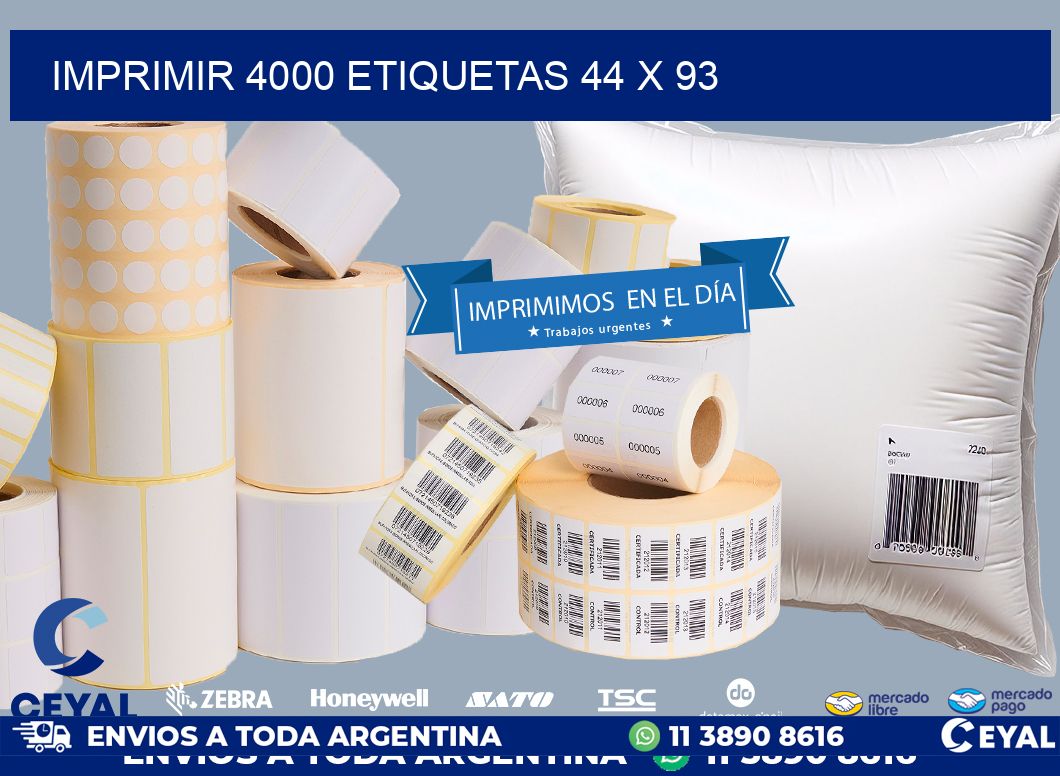 IMPRIMIR 4000 ETIQUETAS 44 x 93