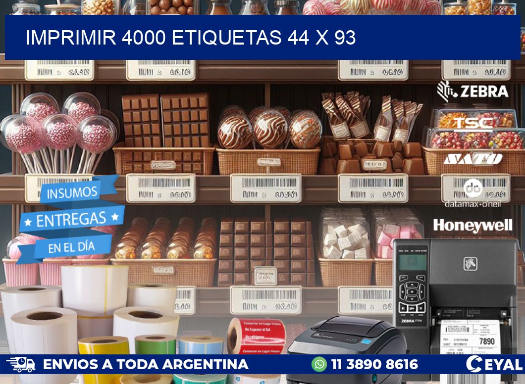 IMPRIMIR 4000 ETIQUETAS 44 x 93