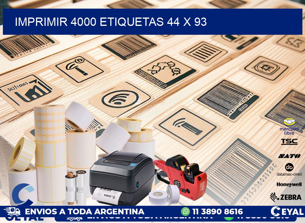 IMPRIMIR 4000 ETIQUETAS 44 x 93