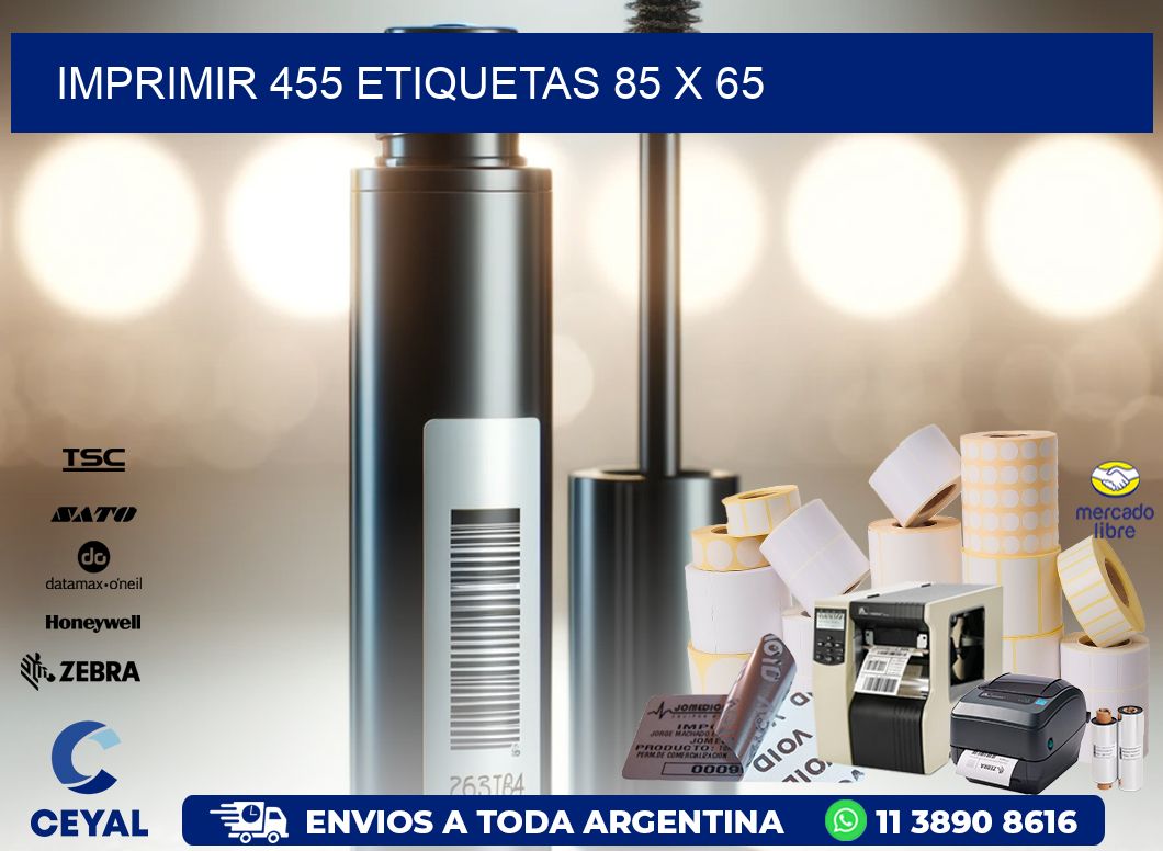 IMPRIMIR 455 ETIQUETAS 85 x 65