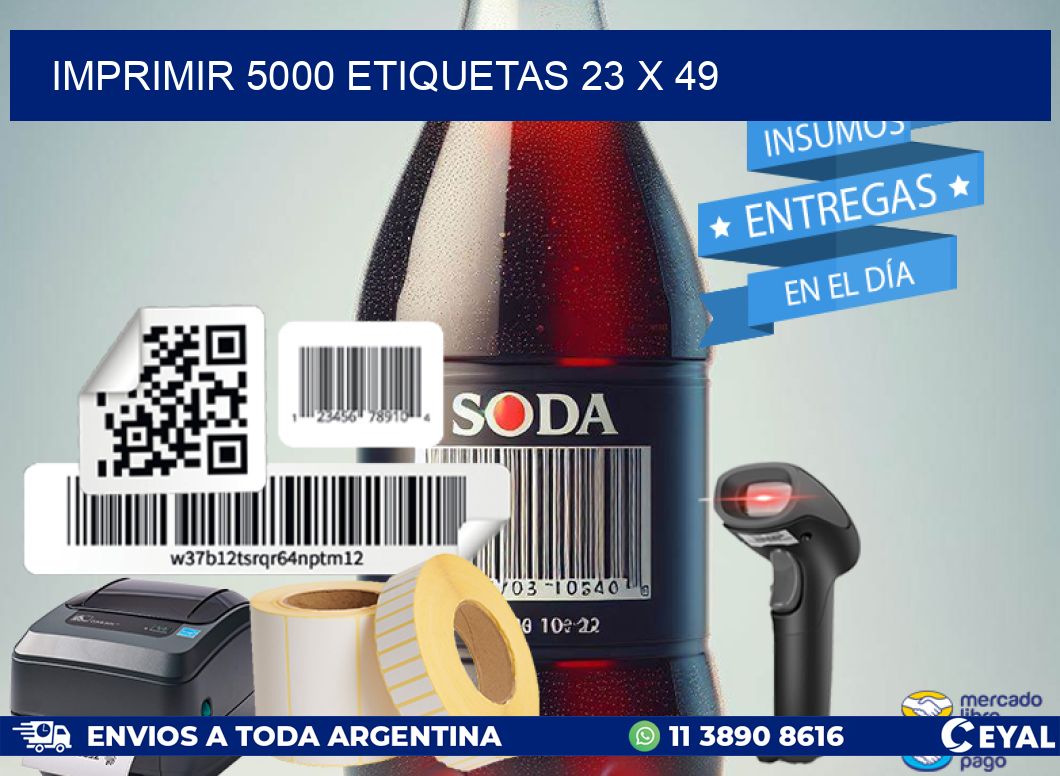 IMPRIMIR 5000 ETIQUETAS 23 x 49