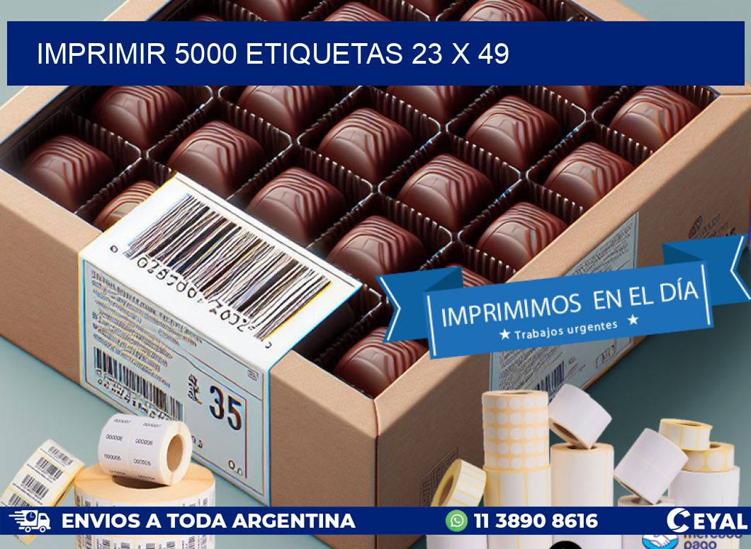 IMPRIMIR 5000 ETIQUETAS 23 x 49