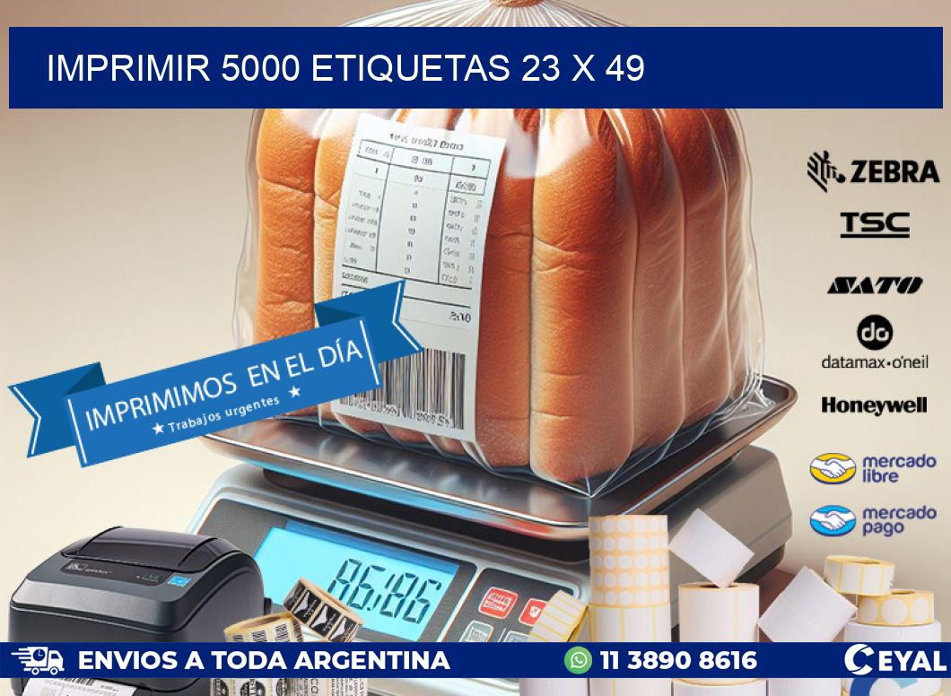 IMPRIMIR 5000 ETIQUETAS 23 x 49