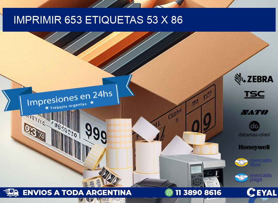 IMPRIMIR 653 ETIQUETAS 53 x 86