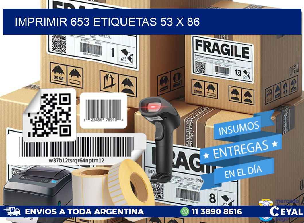 IMPRIMIR 653 ETIQUETAS 53 x 86