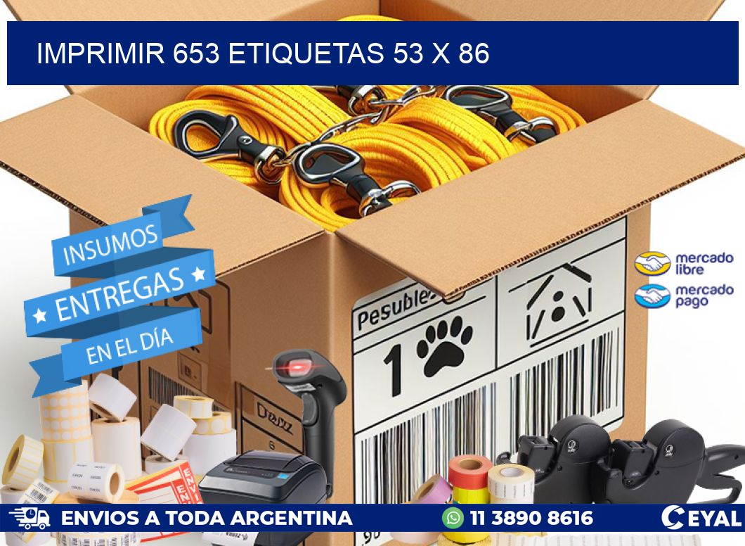 IMPRIMIR 653 ETIQUETAS 53 x 86