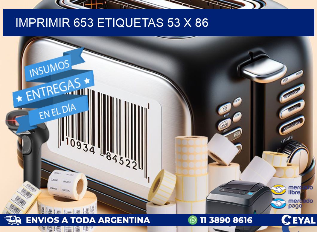 IMPRIMIR 653 ETIQUETAS 53 x 86