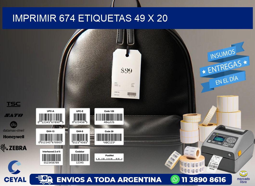 IMPRIMIR 674 ETIQUETAS 49 x 20