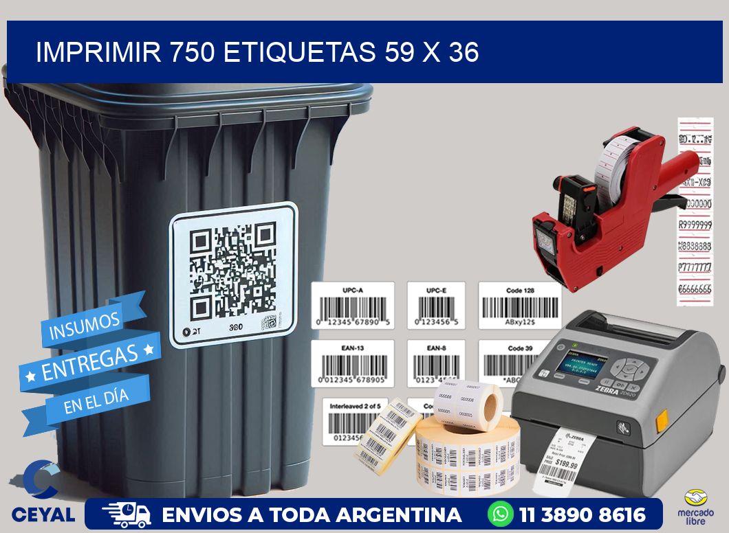 IMPRIMIR 750 ETIQUETAS 59 x 36