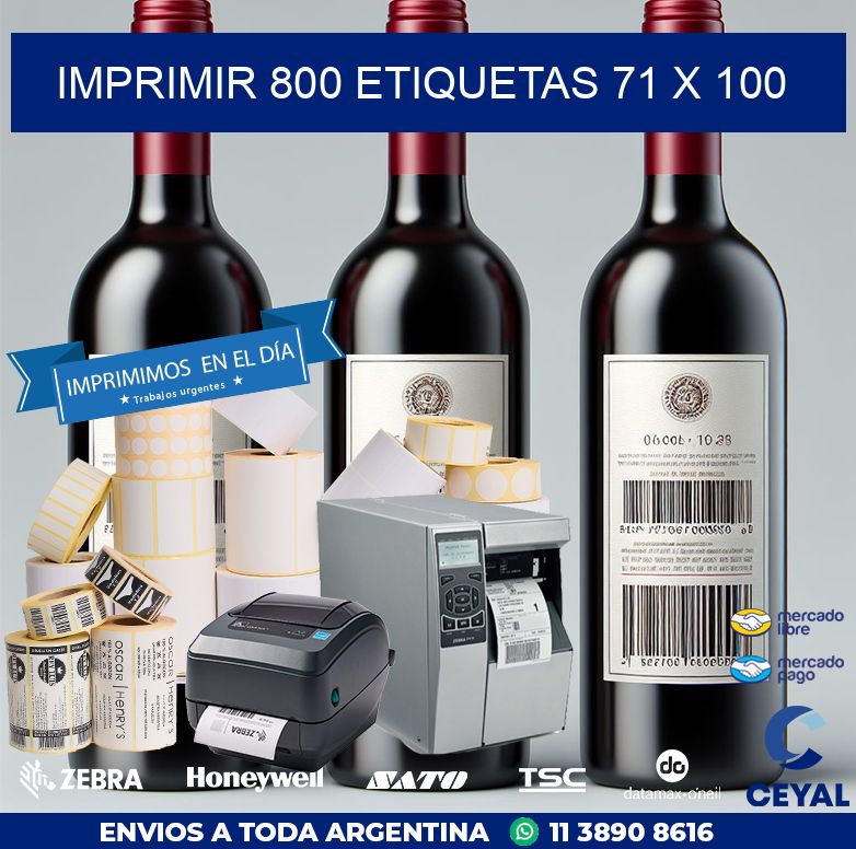 IMPRIMIR 800 ETIQUETAS 71 x 100