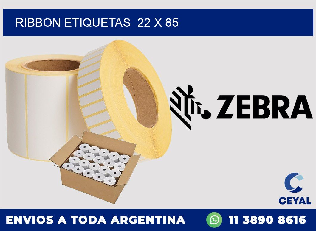 RIBBON ETIQUETAS  22 x 85