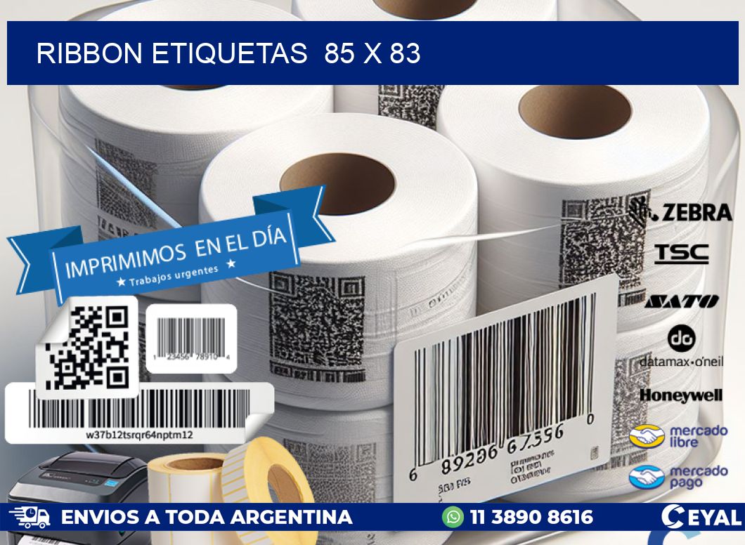 RIBBON ETIQUETAS  85 x 83