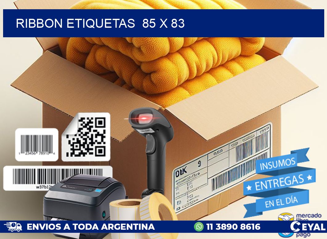 RIBBON ETIQUETAS  85 x 83