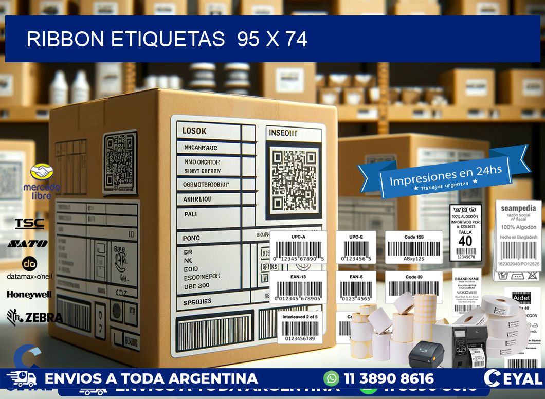 RIBBON ETIQUETAS  95 x 74