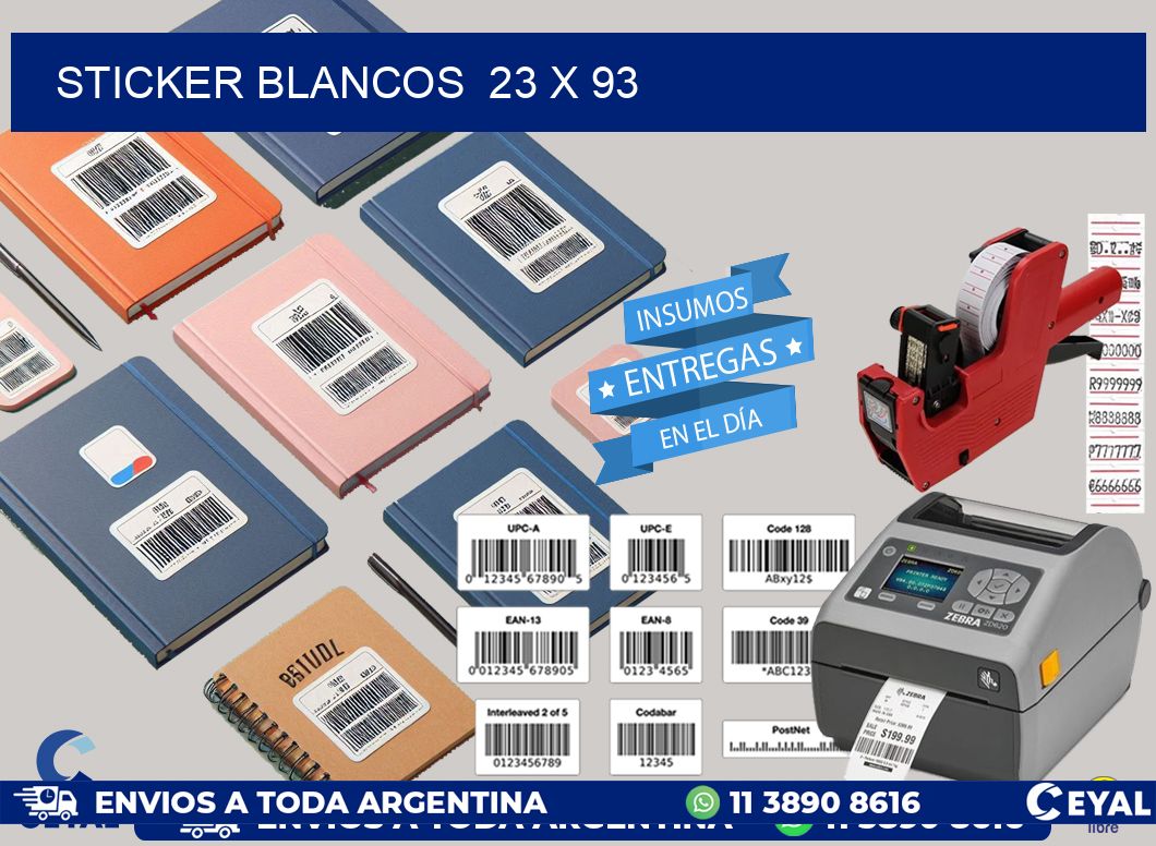 STICKER BLANCOS  23 x 93