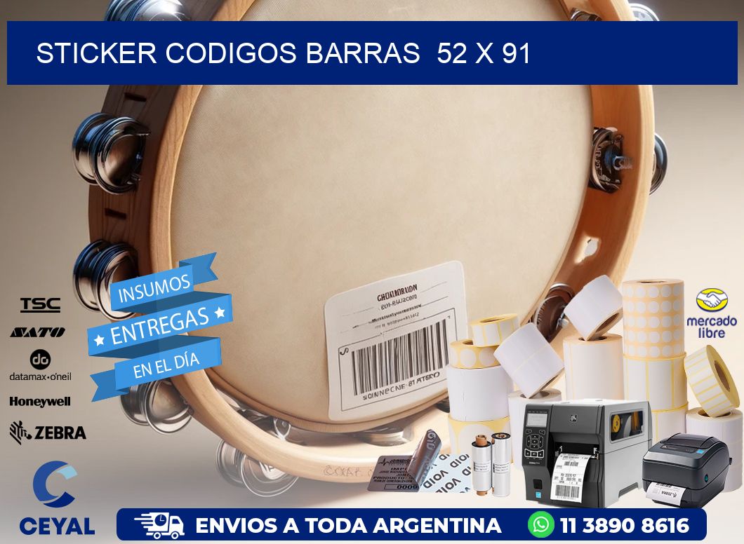 STICKER CODIGOS BARRAS  52 x 91