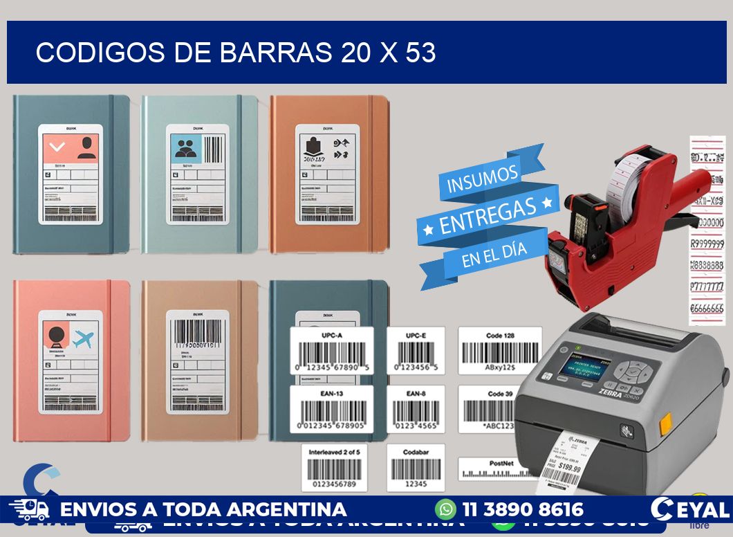 codigos de barras 20 x 53