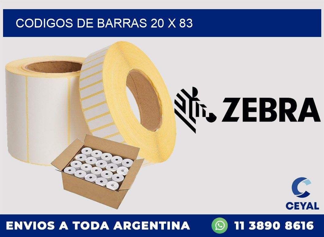 codigos de barras 20 x 83