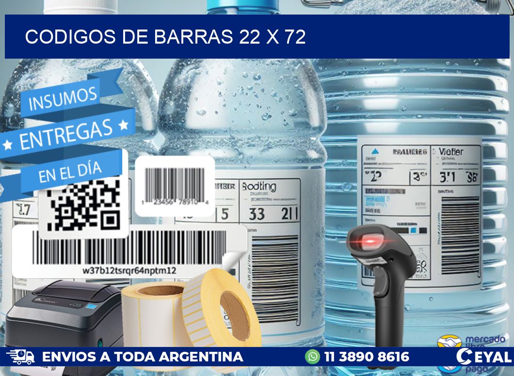 codigos de barras 22 x 72