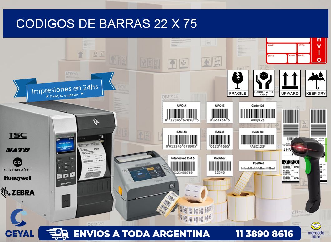 codigos de barras 22 x 75