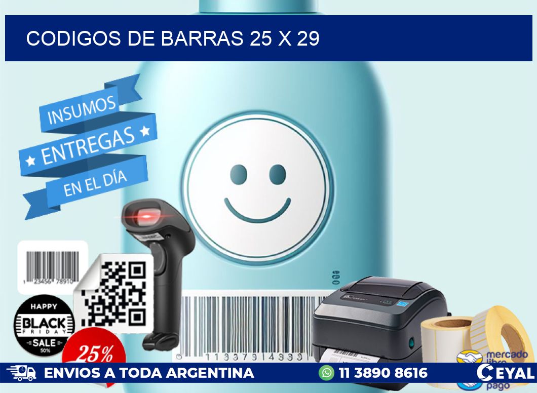 codigos de barras 25 x 29
