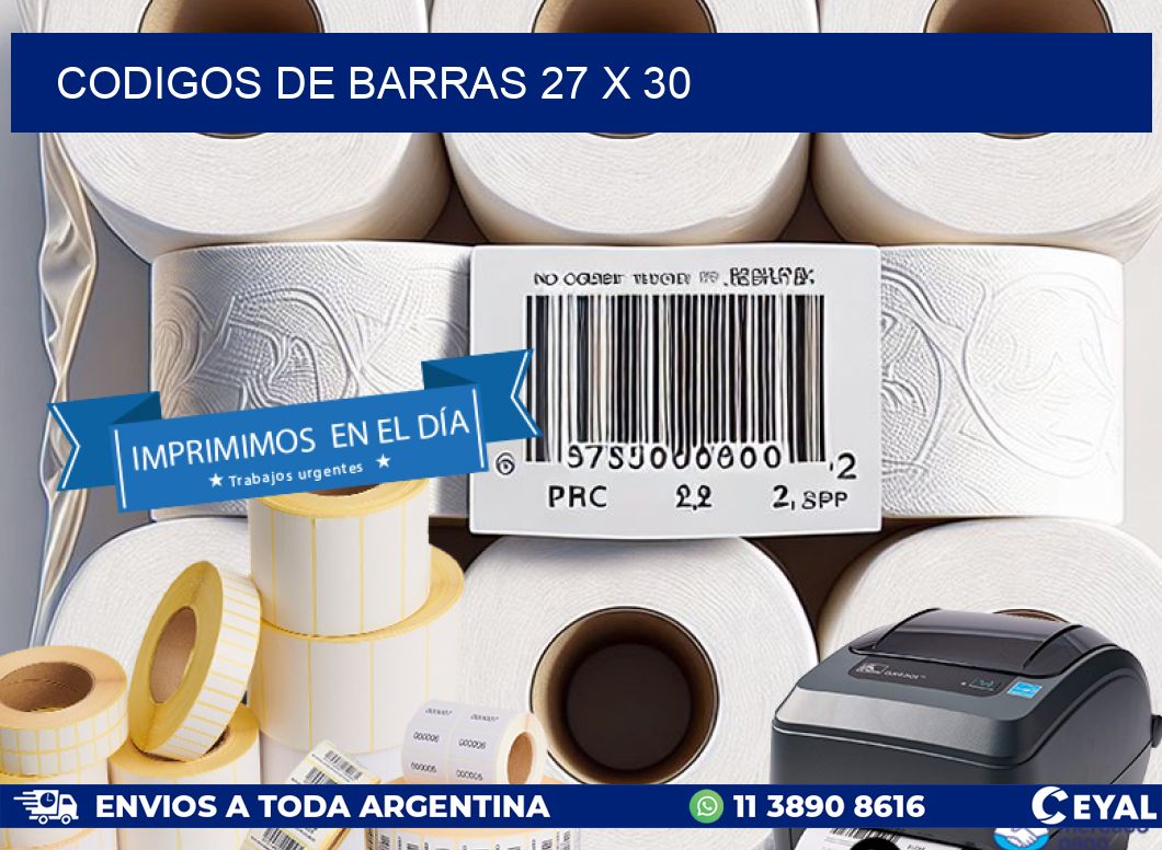 codigos de barras 27 x 30