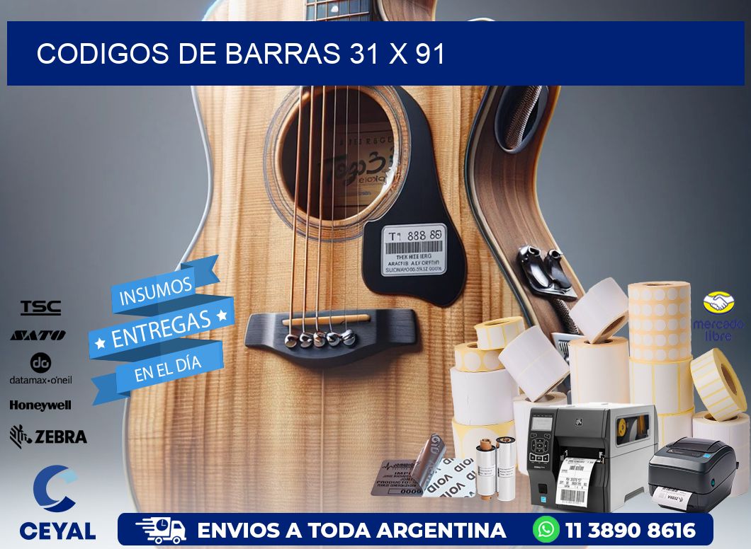 codigos de barras 31 x 91