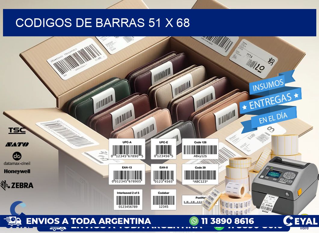 codigos de barras 51 x 68