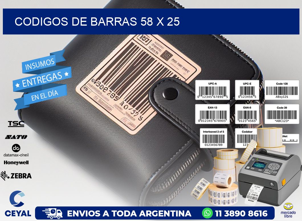 codigos de barras 58 x 25