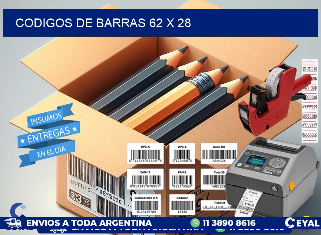 codigos de barras 62 x 28