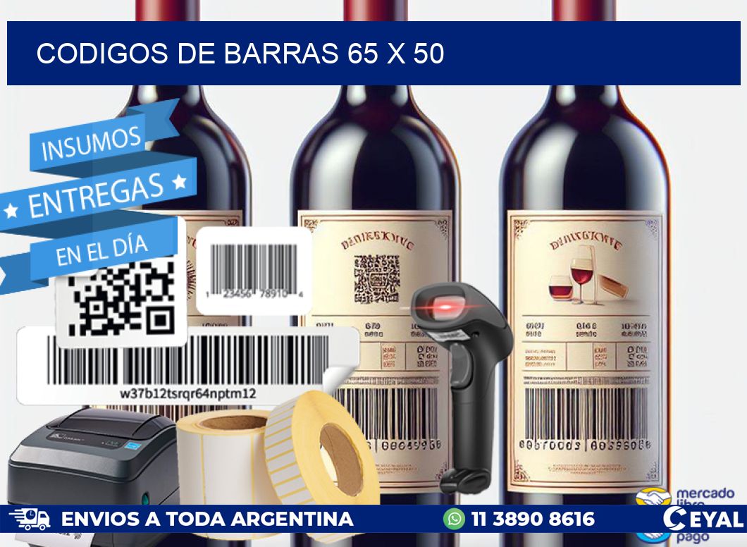 codigos de barras 65 x 50