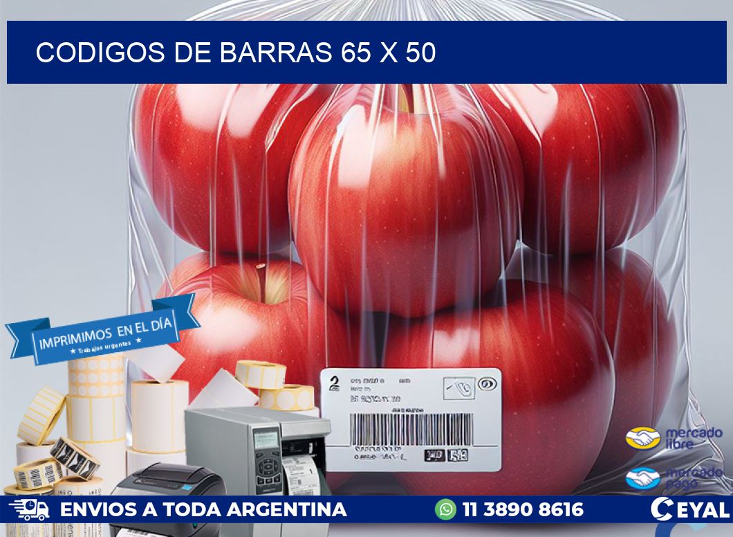 codigos de barras 65 x 50