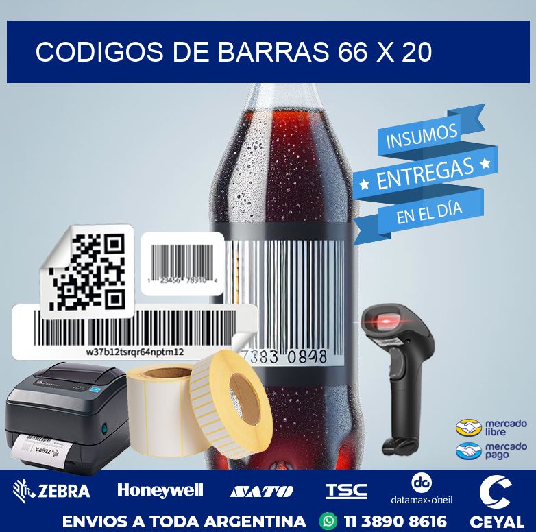 codigos de barras 66 x 20