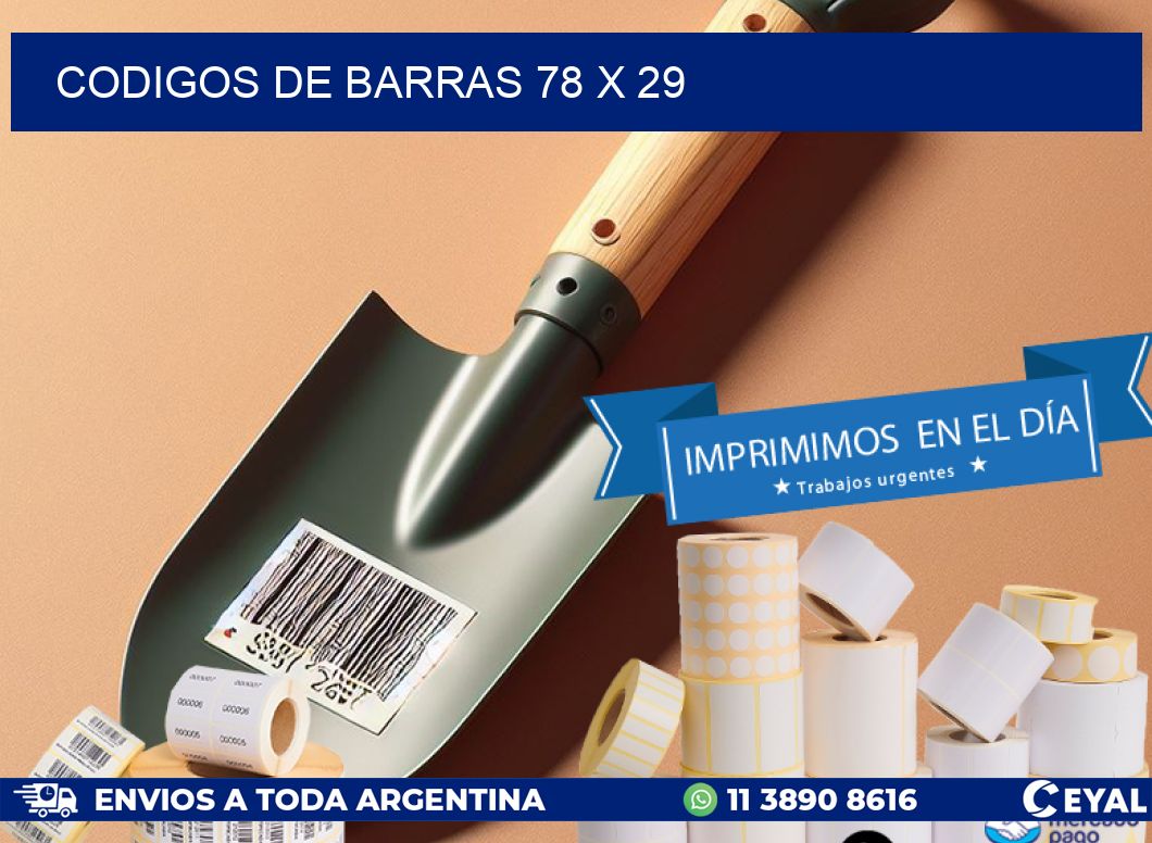 codigos de barras 78 x 29