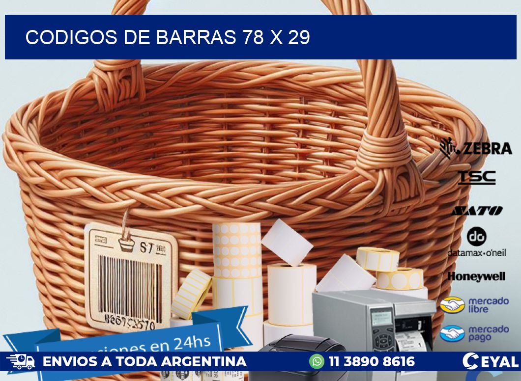 codigos de barras 78 x 29