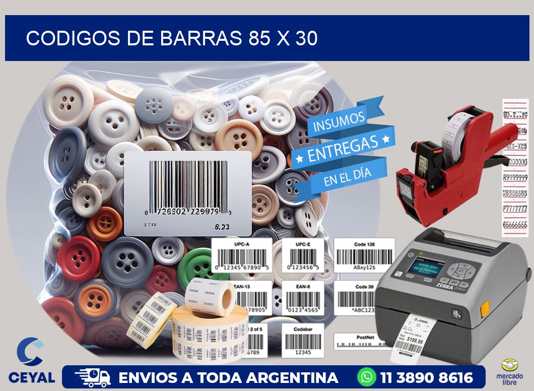 codigos de barras 85 x 30