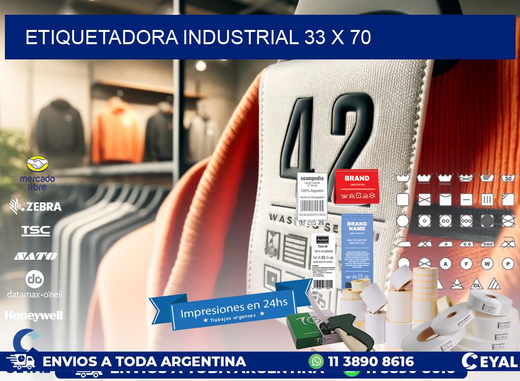 etiquetadora industrial 33 x 70